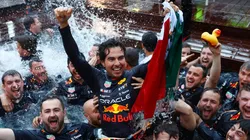 Checo no tenía bandera de México para festejar su triunfo en Mónaco