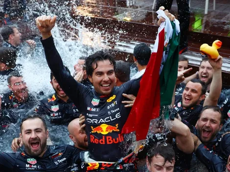 Oficial de pista, el responsable del gran festejo de Checo