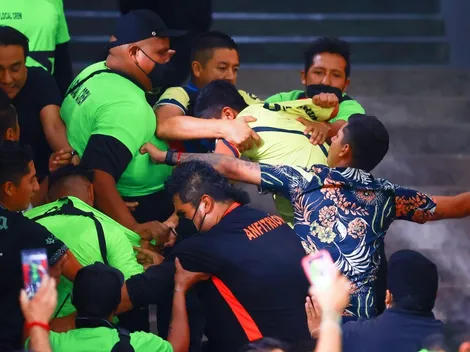 Afición del América protagonizó bronca en el Estadio Azteca