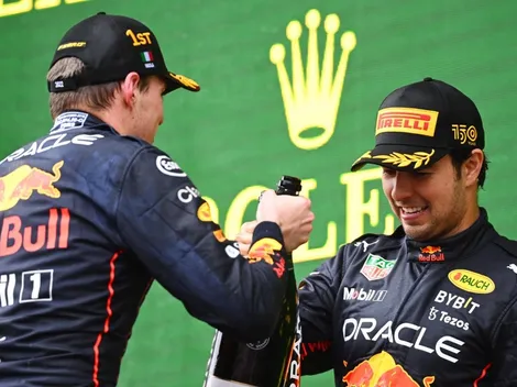 Verstappen le hace un ‘Baby Shower’ a Checo y esto le regaló