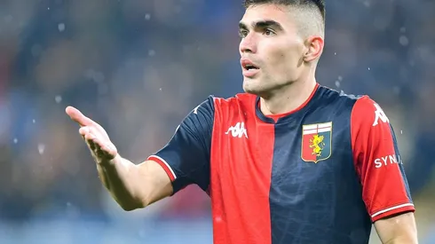 GENOA, ITALY - NOVEMBER 21: Johan Vasquez of Genoa looks on during the Serie A match between Genoa CFC and AS Roma at Stadio Luigi Ferraris on November 21, 2021 in Genoa, Italy. (Photo by Getty Images)-Not Released (NR)