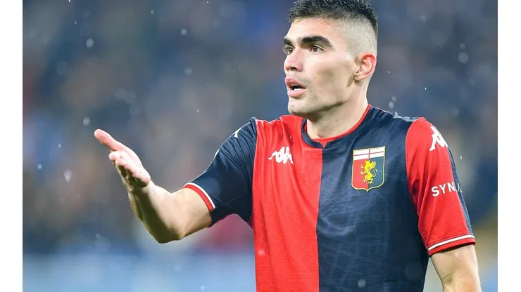 GENOA, ITALY - NOVEMBER 21: Johan Vasquez of Genoa looks on during the Serie A match between Genoa CFC and AS Roma at Stadio Luigi Ferraris on November 21, 2021 in Genoa, Italy. (Photo by Getty Images)-Not Released (NR)
