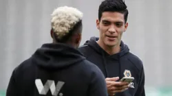 Raúl Jiménez y Adama Traoré en la temporada 2018-19.