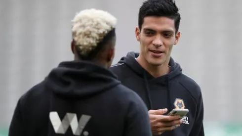 Raúl Jiménez y Adama Traoré en la temporada 2018-19.