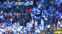 La afición celeste en el Repechaje ante Necaxa.