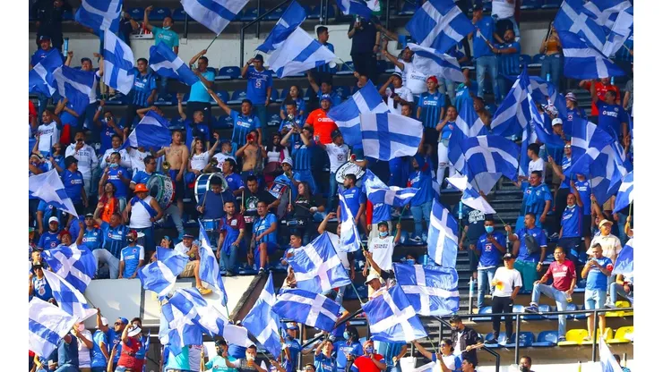 La afición celeste en el Repechaje ante Necaxa.