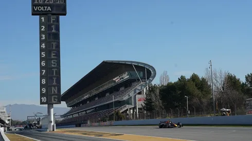 La recta principal del Circuito de Montmeló, Catalunya.