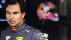 Sergio Pérez, molesto tras el GP de Miami.