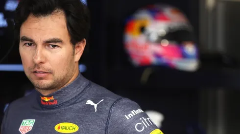 Sergio Pérez, molesto tras el GP de Miami.