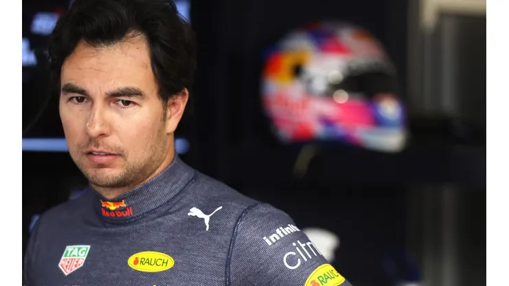 Sergio Pérez, molesto tras el GP de Miami.