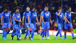 Los jugadores de Cruz Azul en el partido contra Necaxa.