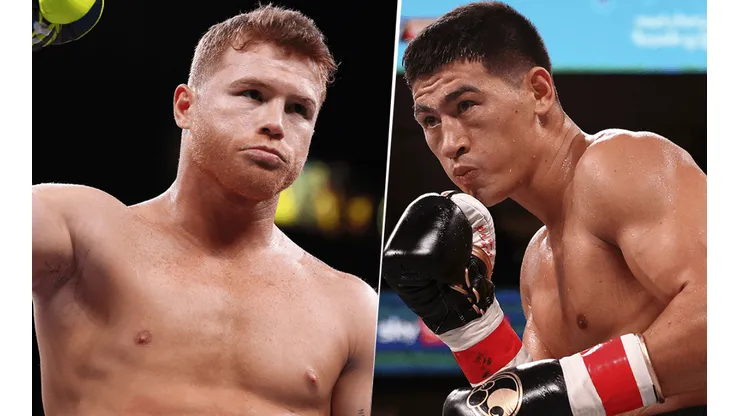 Canelo Álvarez vs Dmitry Bivol por el título mundial semipesado de la AMB (Foto: Getty Images).