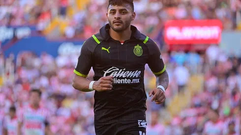 Aguascalientes, Aguascalientes, 29 de abril de 2022. Alexis Vega , durante el partido de la jornada 17 del torneo Grita Mexico Clausura 2022 de la Liga BBVA MX, entre los Rayos del Necaxa y las Chivas Rayadas del Guadalajara, celebrado en el estadio Victoria. Foto: Imago7/Sebastian Laureano Miranda