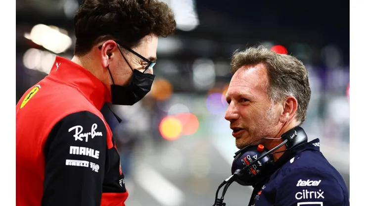 Mattia Binotto y Christian Horner, jefes de Ferrari y Red Bull.