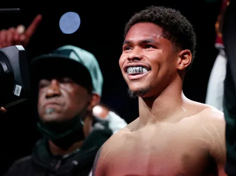 Shakur Stevenson le pidió matrimonio a su novia en pleno cuadrilátero