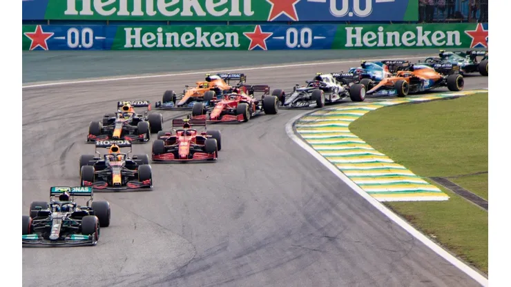 Imagen de la última largada del formato sprint de carrera en la F1 (Foto: Getty Images).