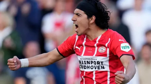 Érick Gutiérrez celebra su gol en la final de Copa.