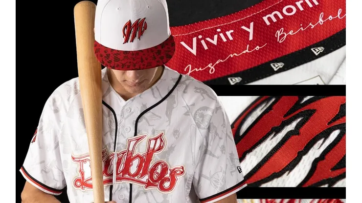 El uniforme home de los Diablos Rojos.