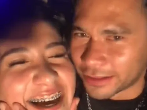 VIDEO: Gullit Peña en mal estado y besando a una mujer