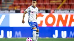 Julio Domínguez en el entrenamiento previo al partido contra Guadalajara.