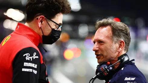 Mattia Binotto y Christian Horner, competidores directos en 2022.