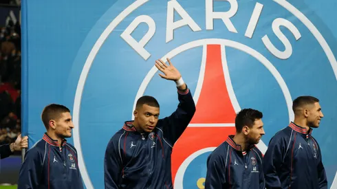 Marco Verratti, Kylian Mbappe, Lionel Messi y Achraf Hakimi.