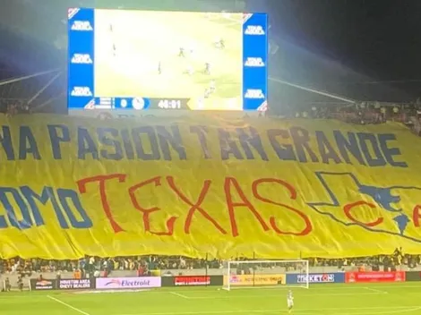 La espectacular manta del América en Estados Unidos