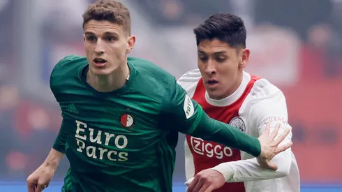 Edson fue titular en Ajax ante Feyenoord.