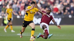 Raúl Jiménez en la visita al West Ham