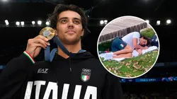 Thomas Ceccon apareció durmiendo en un parque