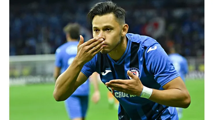 Ángel Romero y su celebración por el 1-0 parcial ante Forge