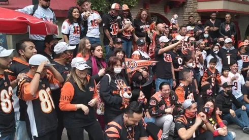 Fans de Bengals disfrutando de su gran día en CDMX. (Foto: Bolavip México)