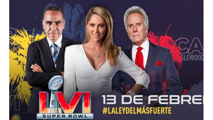 Enrique Garay, Inés Sainz y Joaquín Castillo estarán en el Super Bowl LVI por TV Azteca.