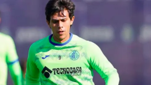 José Juan Macías en un entrenamiento del Getafe.