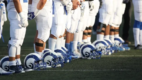 Los Borregos del Tec de Monterrey en un partido Interligas.