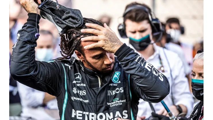 Lewis Hamilton tras el Gran Premio de Abu Dhabi.