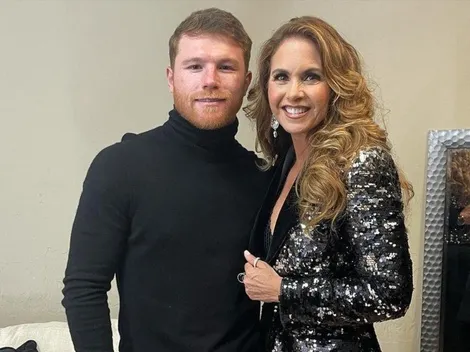 Canelo Álvarez le cantó y le robó un beso a la cantante Lucero
