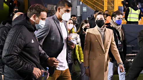 Nahuel Guzmán en los momentos previos a la final de la Liga MX Femenil.