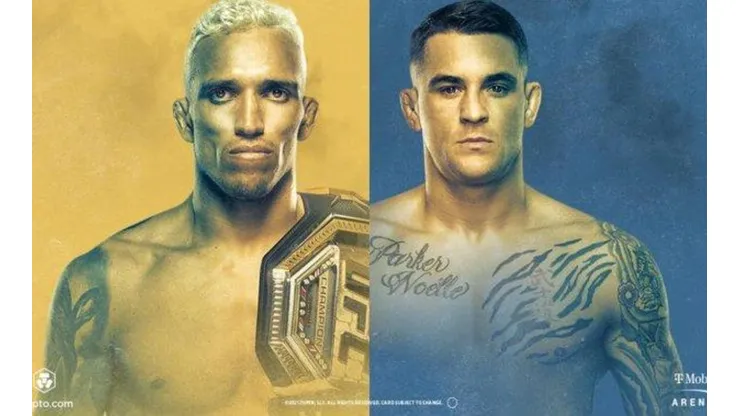 Charles Oliveira vs. Dustin Poirier por el UFC 269. (Foto: Twitter oficial UFC en español).