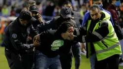 El cuerpo de seguridad del estadio Miguel Alemán en acción.