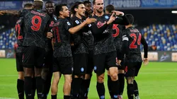 Chucky Lozano y Eljif Elmas junto a Fabián Ruiz