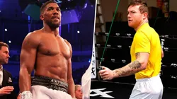 Anthony Joshua visitó el gimnasio del Canelo Team