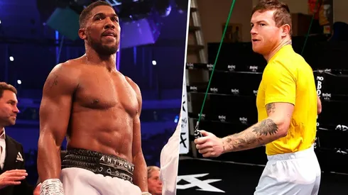 Anthony Joshua visitó el gimnasio del Canelo Team
