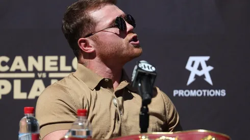 Canelo Álvarez amenazó a Caleb Plant.