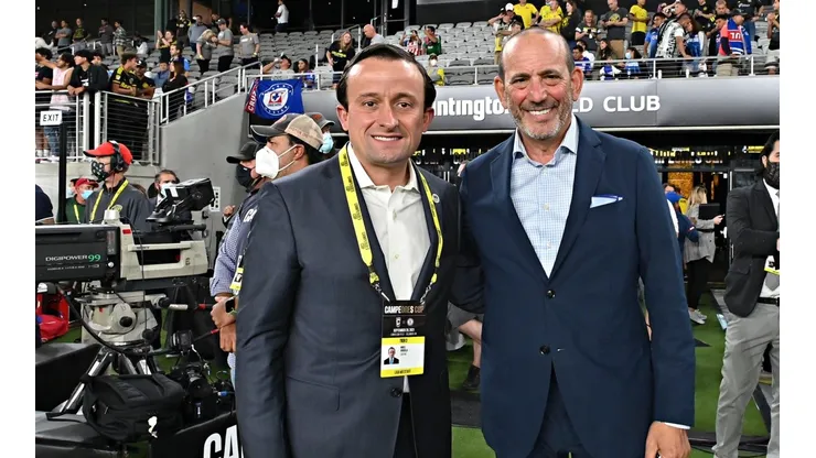 Mikel Arriola y Don Garber, artífices de la alianza Liga MX y MLS.