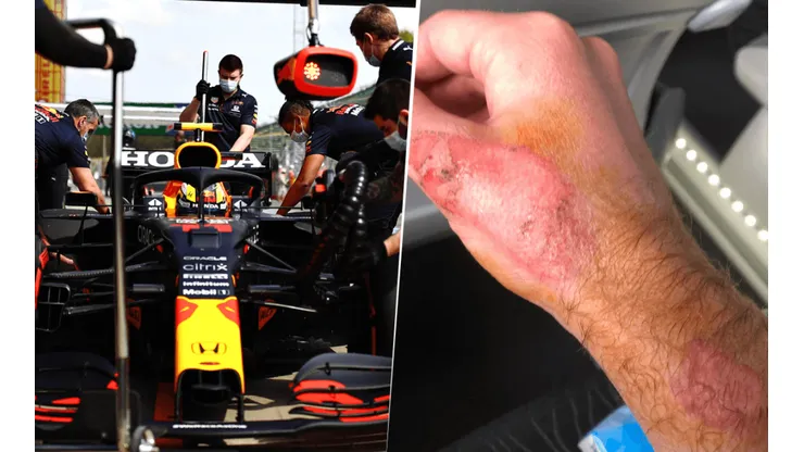 Checo Pérez y una parada accidentada en Sochi.