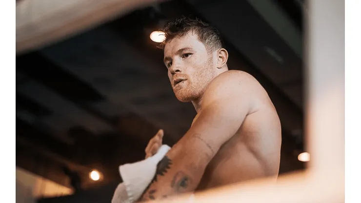 La respuesta de Canelo Álvarez a la foto de Caleb Plant presumiendo físico