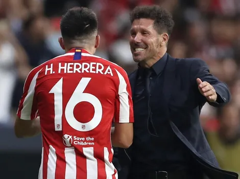 Héctor Herrera observó el triunfo del Atlético Madrid en la banca