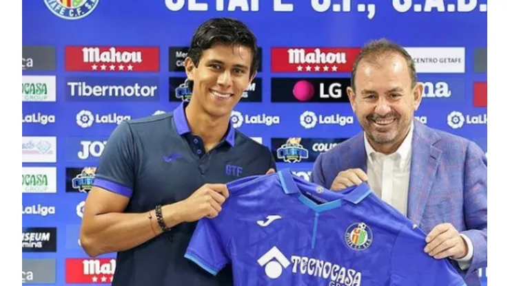 José Juan Macías, en su presentación con Getafe