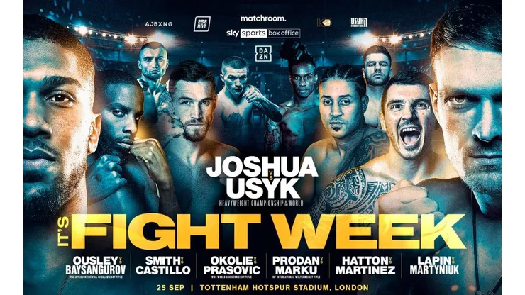 Anthony Joshua vs Oleksandr Usyk: Conoce la cartelera completa